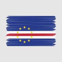 cepillo de bandera de cabo verde vector