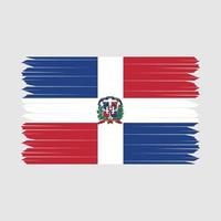 pincel de bandera de república dominicana vector