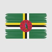 Dominica Flag Brush vector