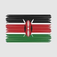 Kenya Flag Brush vector