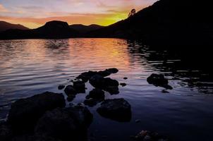 Sunset over the sea photo