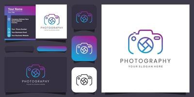 simple camera photography logo icon vector template