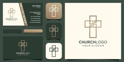 Christian Cross icon logo app Vector illustration.