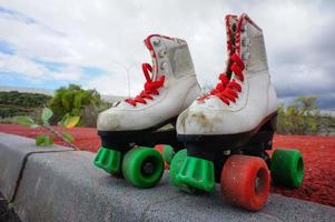 White roller skates photo