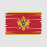 cepillo de bandera de montenegro vector