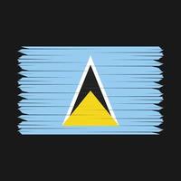 Saint Lucia Flag Brush vector