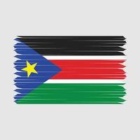 South Sudan Flag Brush vector