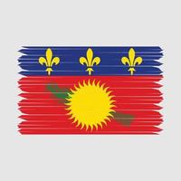 Guadeloupe Flag Brush vector