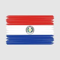 cepillo de bandera de paraguay vector