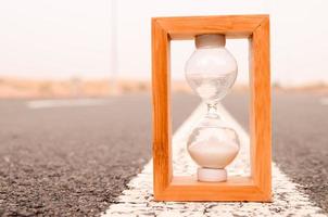 Sand hourglass clock photo