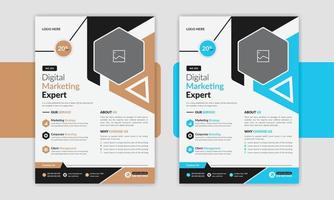 Professional Services Flyer. Corporate Business Development Flyer. Marketing Solutions Flyer vector