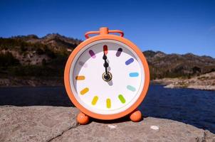 Clock on the rocks photo