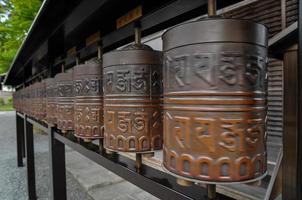 Metal Buddhist bells photo