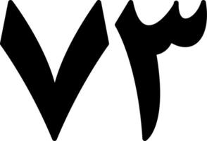 Arábica número vector icono