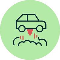 icono de vector de coche volador