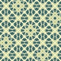 Flat illustration vector-style image of geometric floral and leaves in seamless pattern photo