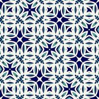 Flat illustration vector-style image of geometric floral and leaves in seamless pattern photo