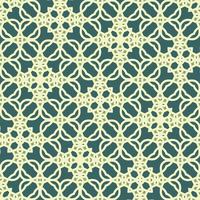 Flat illustration vector-style image of geometric floral and leaves in seamless pattern photo