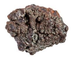 Goethite stone brown iron ore isolated photo