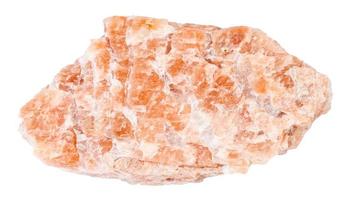 rough pink pegmatite stone isolated on white photo