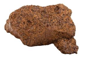 sample of limonite brown iron ore isolated photo