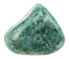 tumbled green jadeite gemstone isolated photo