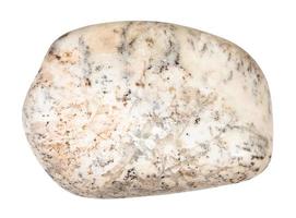 pebble of Albite stone isolated on white photo