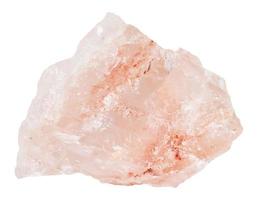 crystalline rose quartz gemstone isolated photo