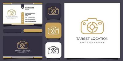 target location camera logo, design vector simple elegant modern style.