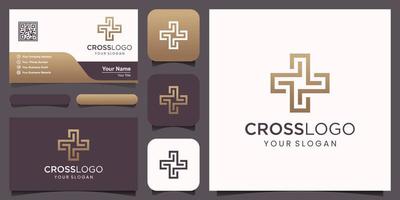 Medical cross Logo and Health Pharmacy Icon Design Vector Template