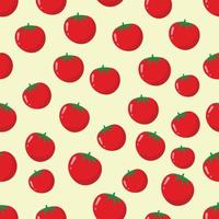 Tomato pattern on white background. Vector Illustrator.