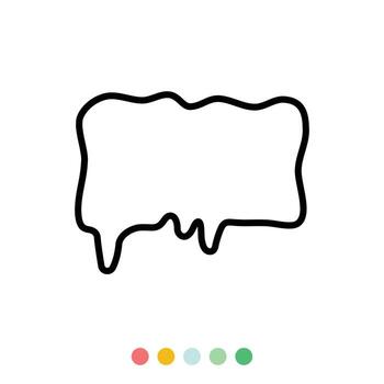 Speech bubbles linear vector element, Text balloon, Vector icon.