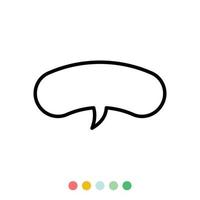 Speech bubbles linear vector element, Text balloon, Vector icon.