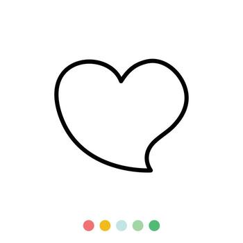 Speech bubbles linear vector element, Text balloon, Vector icon.