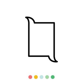 Speech bubbles linear vector element, Text balloon, Vector icon.
