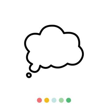 Speech bubbles linear vector element, Text balloon, Vector icon.