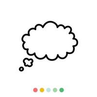 Speech bubbles linear vector element, Text balloon, Vector icon.