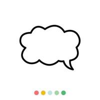 Speech bubbles linear vector element, Text balloon, Vector icon.