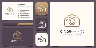 King Camera Logo Design, template vector illustration