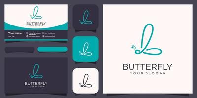 Abstract butterfly simple vector logotype. Line minimal universal luxury icon logo.