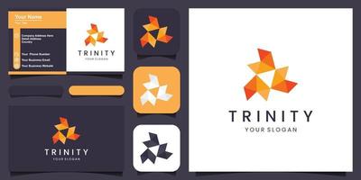trinidad icono vector logo modelo ilustración diseño.
