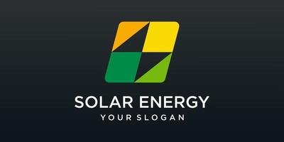 solar energía logo diseños vector. vector