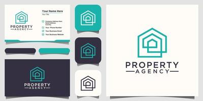 simple Real Estate Apartment Building construction Logo design template vector