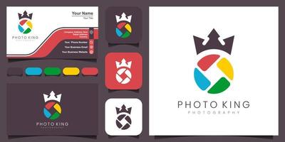 king photography studio logo, design vector simple elegant modern style.