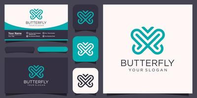 diseño de logotipo abstracto de mariposa vectorial vector
