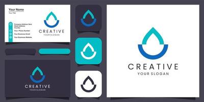 oil or Water Logo Design Template. Vector Illustration