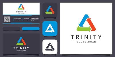 Trinity Icon Vector Logo Template Illustration Design.