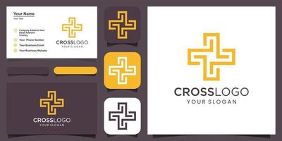 Medical cross Logo and Health Pharmacy Icon Design Vector Template
