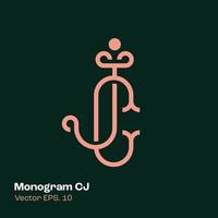 Monogram Logo CJ vector