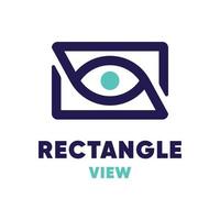 rectángulo correo ojos logo vector